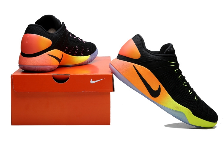 Nike Hyperdunk 2016 Low Flyknit Noir Volt Orange