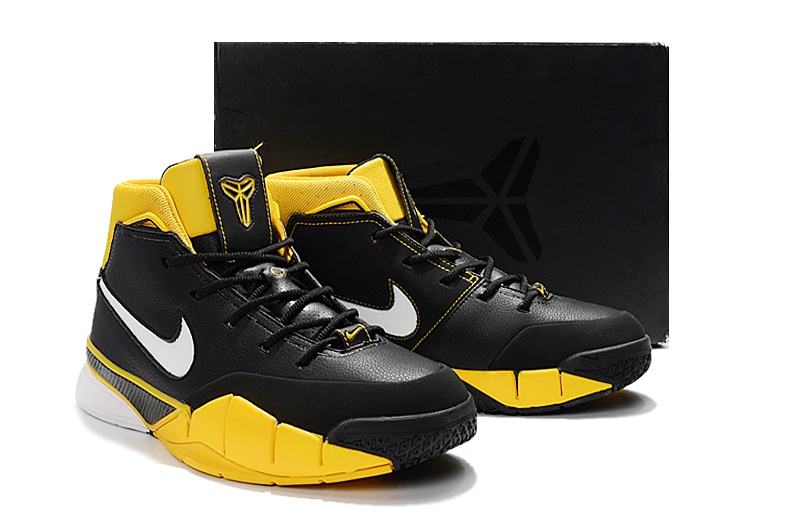 Nike Kobe 1 Protro Noir Jaune Blanc
