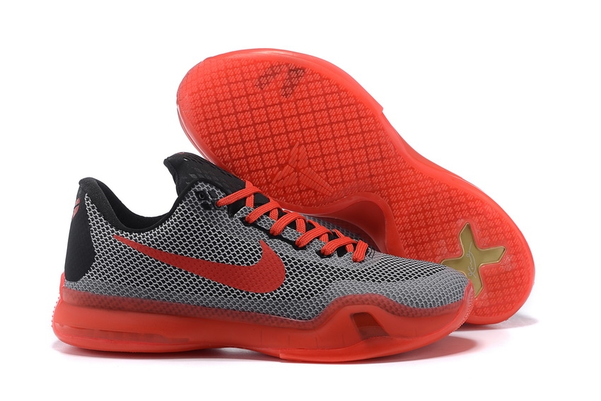 Achat / Vente Nike Zoom Kobe 10 Noir Blanc Rouge Chaussure de Basket ...