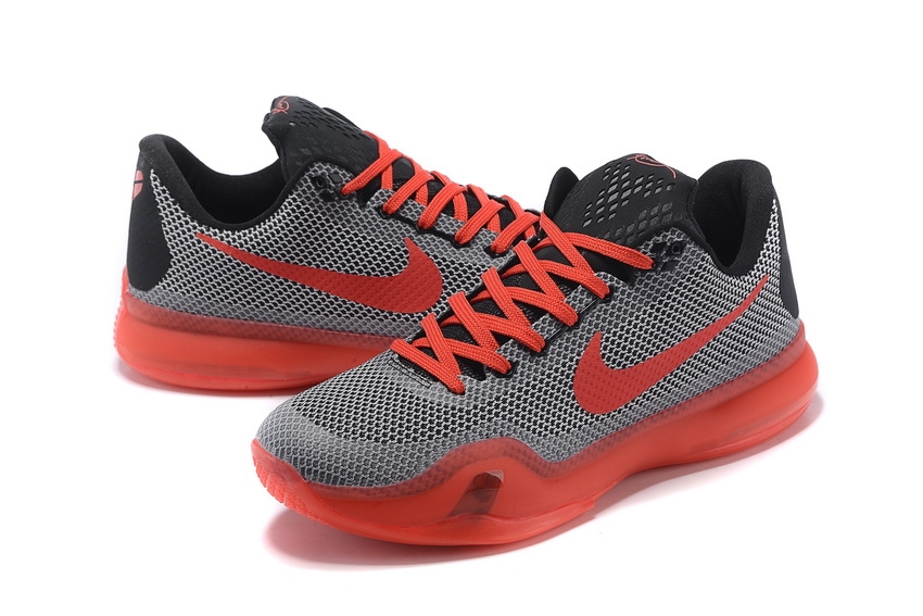 Achat / Vente Nike Zoom Kobe 10 Noir Blanc Rouge Chaussure de Basket ...